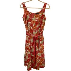 JP & Mattie garden girl cottagecore belted floral summer sundress pockets size M